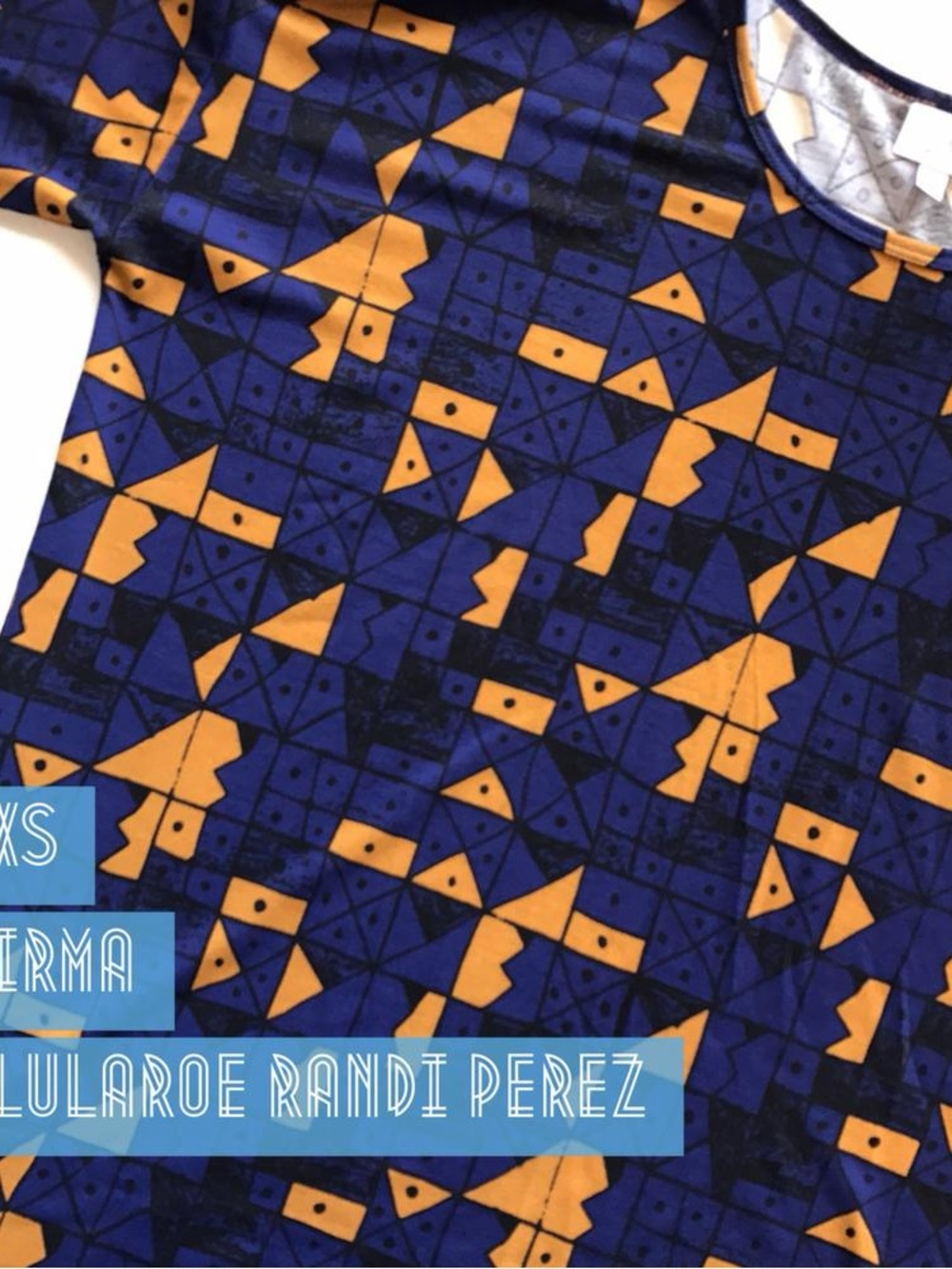 LuLaRoe Irma Navy & Gold Geometric Tunic